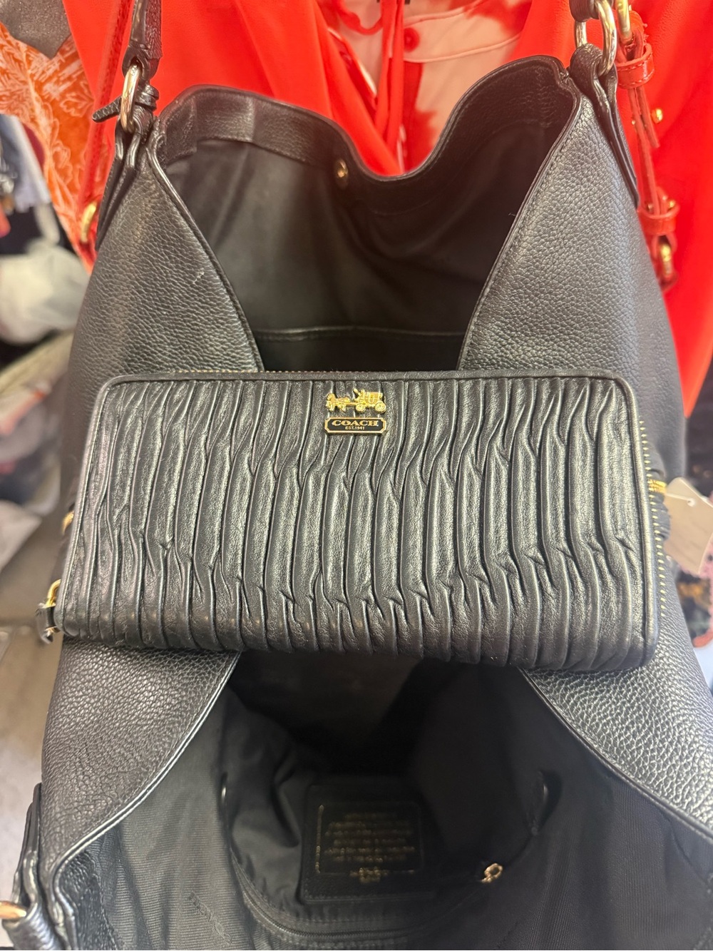 🖤GUC Coach Black Leather Shoulder Bag - Picture 13 of 15